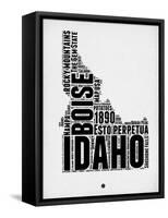 Idaho Word Cloud 2-NaxArt-Framed Stretched Canvas