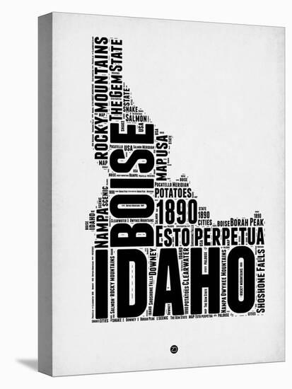 Idaho Word Cloud 2-NaxArt-Stretched Canvas