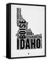 Idaho Word Cloud 2-NaxArt-Framed Stretched Canvas