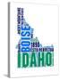 Idaho Word Cloud Map-NaxArt-Stretched Canvas