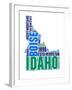 Idaho Word Cloud Map-NaxArt-Framed Art Print