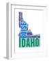 Idaho Word Cloud Map-NaxArt-Framed Art Print