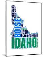 Idaho Word Cloud Map-NaxArt-Mounted Art Print