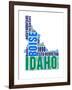 Idaho Word Cloud Map-NaxArt-Framed Art Print