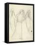 Idea for 'La Belle Dame Sans Merci' (Pencil on Paper) (See also 200312)-Elizabeth Eleanor Siddal-Framed Stretched Canvas