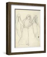 Idea for 'La Belle Dame Sans Merci' (Pencil on Paper) (See also 200312)-Elizabeth Eleanor Siddal-Framed Giclee Print