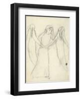 Idea for 'La Belle Dame Sans Merci' (Pencil on Paper) (See also 200312)-Elizabeth Eleanor Siddal-Framed Giclee Print
