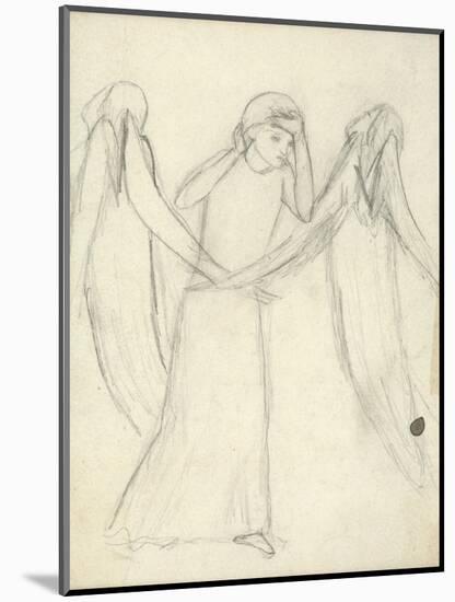 Idea for 'La Belle Dame Sans Merci' (Pencil on Paper) (See also 200312)-Elizabeth Eleanor Siddal-Mounted Giclee Print