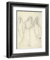 Idea for 'La Belle Dame Sans Merci' (Pencil on Paper) (See also 200312)-Elizabeth Eleanor Siddal-Framed Giclee Print