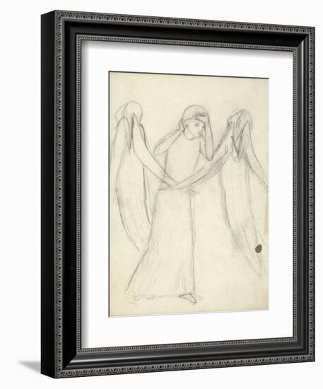 Idea for 'La Belle Dame Sans Merci' (Pencil on Paper) (See also 200312)-Elizabeth Eleanor Siddal-Framed Giclee Print