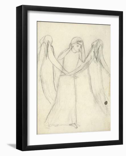 Idea for 'La Belle Dame Sans Merci' (Pencil on Paper) (See also 200312)-Elizabeth Eleanor Siddal-Framed Giclee Print