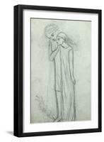 Idea for 'La Belle Dame Sans Merci' (Pencil on Paper) (See also 200314)-Elizabeth Eleanor Siddal-Framed Giclee Print