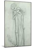 Idea for 'La Belle Dame Sans Merci' (Pencil on Paper) (See also 200314)-Elizabeth Eleanor Siddal-Mounted Giclee Print