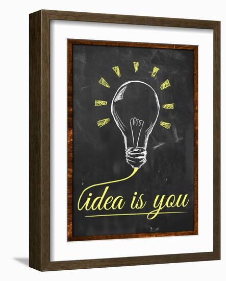 Idea Is You Wallpaper Blackboard-NatanaelGinting-Framed Art Print