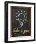 Idea Is You Wallpaper Blackboard-NatanaelGinting-Framed Art Print