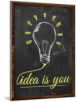 Idea Is You Wallpaper Blackboard-NatanaelGinting-Mounted Art Print