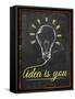 Idea Is You Wallpaper Blackboard-NatanaelGinting-Framed Stretched Canvas