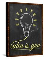 Idea Is You Wallpaper Blackboard-NatanaelGinting-Stretched Canvas