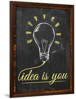 Idea Is You Wallpaper Blackboard-NatanaelGinting-Framed Art Print