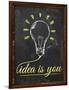 Idea Is You Wallpaper Blackboard-NatanaelGinting-Framed Art Print