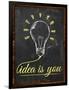 Idea Is You Wallpaper Blackboard-NatanaelGinting-Framed Art Print