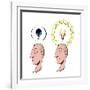 'Idea' light bulb - illustration-Neale Osborne-Framed Giclee Print