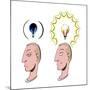 'Idea' light bulb - illustration-Neale Osborne-Mounted Giclee Print