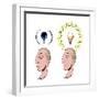 'Idea' light bulb - illustration-Neale Osborne-Framed Giclee Print