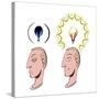 'Idea' light bulb - illustration-Neale Osborne-Stretched Canvas