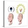 'Idea' light bulb - illustration-Neale Osborne-Stretched Canvas