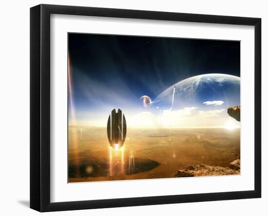 Idea Taken from Star Trek - Project Turns Dead and Lifeless Planets into Green Earth-Like Habitats-null-Framed Photographic Print