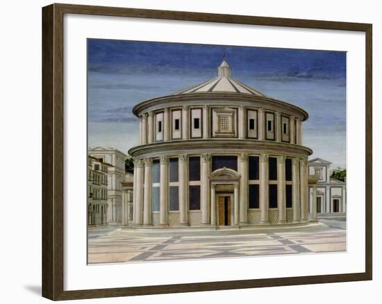 Ideal City, or the City of God, Probably Painted by Piero Della Francesca, Detail Central Section-Luciano Laurana-Framed Giclee Print