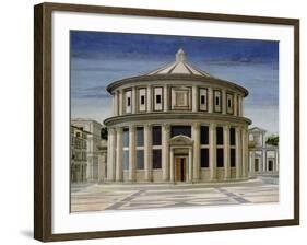 Ideal City, or the City of God, Probably Painted by Piero Della Francesca, Detail Central Section-Luciano Laurana-Framed Giclee Print