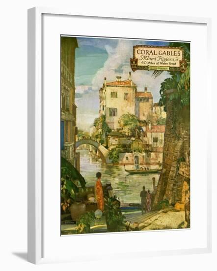 “Ideal Florida Homes at Coral Gables, 1926-null-Framed Giclee Print