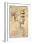 Ideal Head of a Warrior-Michelangelo Buonarroti-Framed Giclee Print