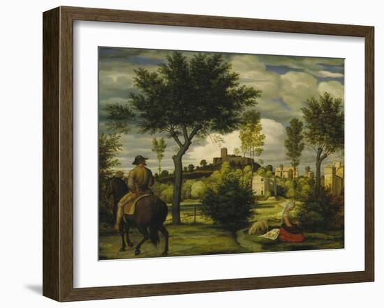 Ideal Landscape with Horseman, C. 1822-Woldemar Friedrich Olivier-Framed Giclee Print