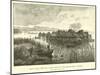 Ideal View of a Lake Village in the Laibach Basin, Carniola-null-Mounted Giclee Print