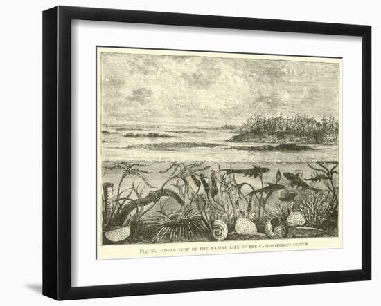 Ideal View of the Marine Life of the Carboniferous System-null-Framed Giclee Print