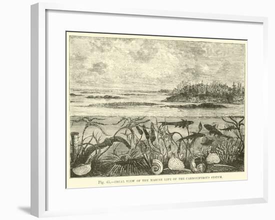 Ideal View of the Marine Life of the Carboniferous System-null-Framed Giclee Print