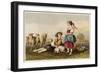 Idealised Victorian Shepherd and Shepherdess-null-Framed Art Print