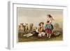 Idealised Victorian Shepherd and Shepherdess-null-Framed Art Print