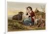 Idealised Victorian Shepherdess-null-Framed Art Print