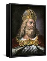 Idealized Portrait of Charlemagne-null-Framed Stretched Canvas