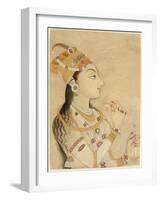 Idealized Portrait of the Mughal Empress Nur Jahan-Mughal School-Framed Giclee Print