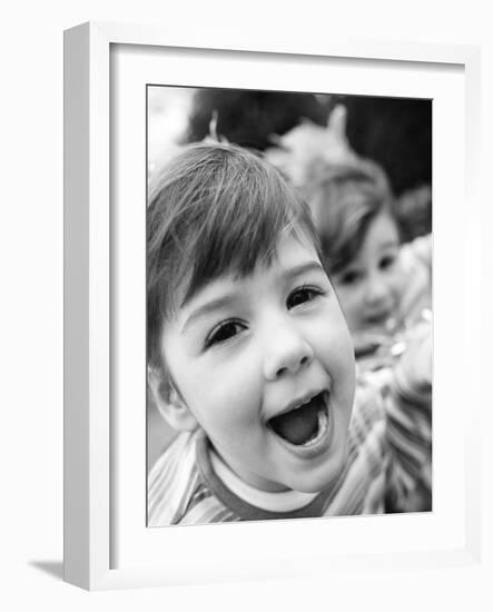 Identical Twin Girls-Ian Boddy-Framed Photographic Print