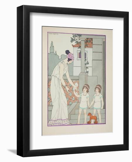 Identical Twins, Illustration from 'The Works of Hippocrates', 1934 (Colour Litho)-Joseph Kuhn-Regnier-Framed Giclee Print