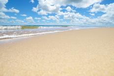 Soft Wave of the Sea on the Sandy Beach-idizimage-Mounted Photographic Print