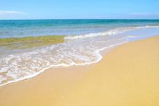 Soft Wave of the Sea on the Sandy Beach-idizimage-Framed Photographic Print