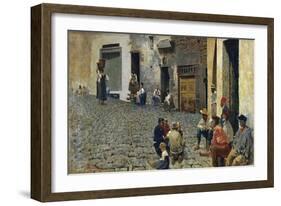 Idle Hours in Riomaggiore, 1892-1894-Telemaco Signorini-Framed Giclee Print