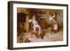 Idle Moments (W/C on Paper)-Carlton Alfred Smith-Framed Giclee Print